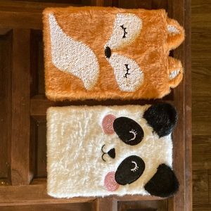 Panda and fox notebook set
